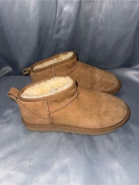 UGG Chestnut Suede Shearling-Lined Boot